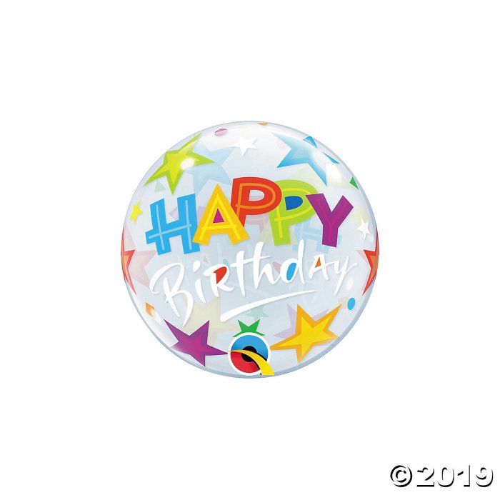Birthday Stars 22" Bubble Balloon (1 Piece(s))