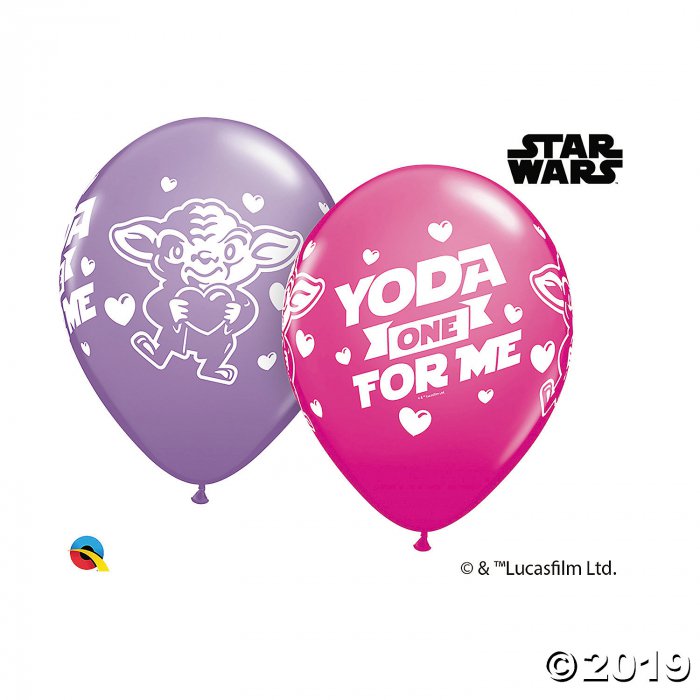 Valentine's Day Star Wars Yoda One for Me 11" Latex Balloon Assortment (25 Piece(s))