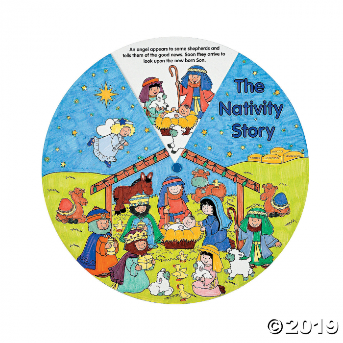 Color Your Own Nativity Wheels (Per Dozen)