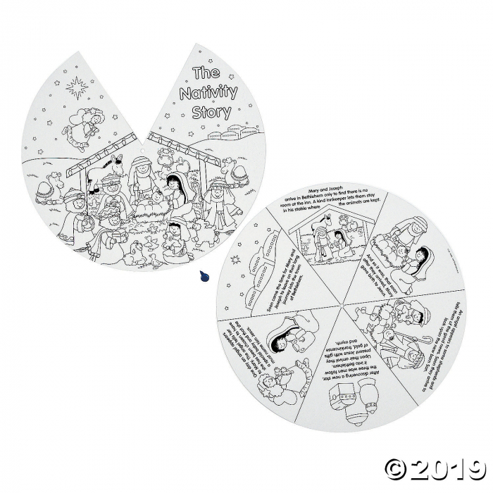 Color Your Own Nativity Wheels (Per Dozen)