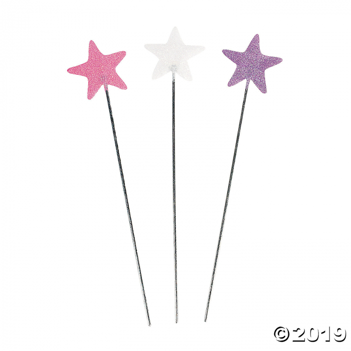 Glittery Pastel Star Wands - Less than Perfect (Per Dozen)