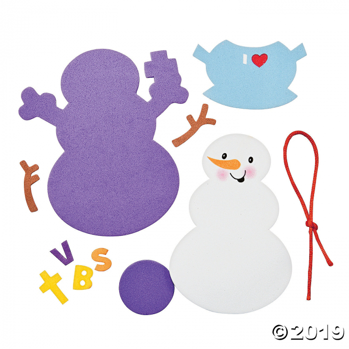 Snowman I Love VBS Ornament Craft Kit (Makes 12)