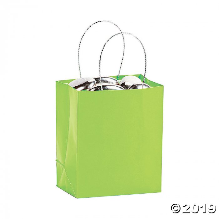 Mini Lime Green Gift Bags (24 Piece(s))