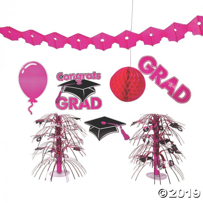 Hot Pink Graduation Decorating Kit (1 Unit(s))