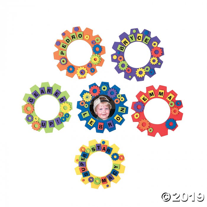 Gear Magnet Picture Frame Craft Kit (Makes 24)