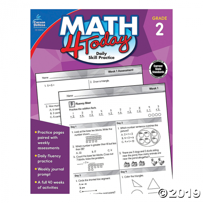 Math 4 Today Workbook - 2nd Grade, Qty 3 (3 Piece(s))