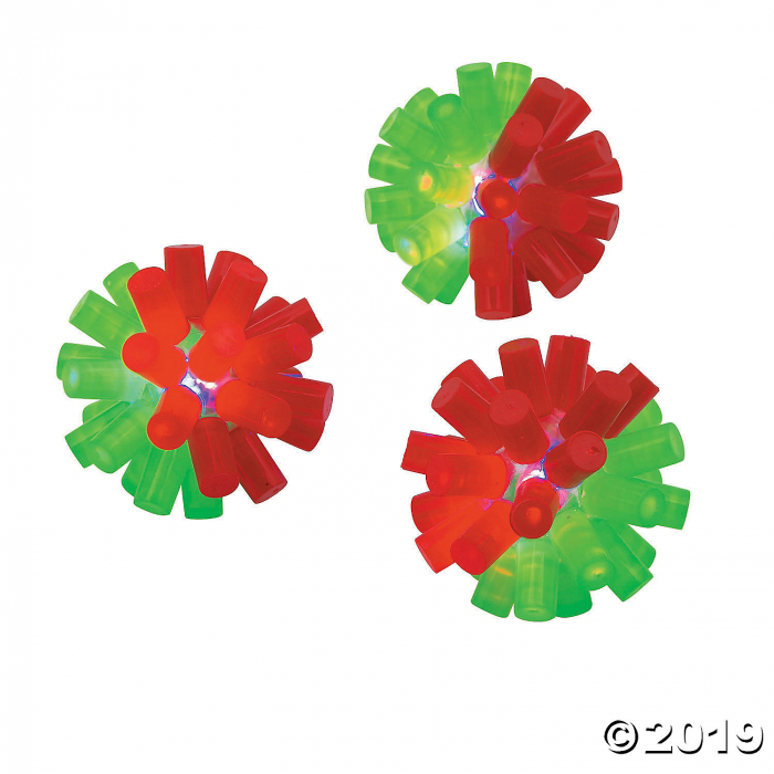Light-Up Christmas Spike Balls (6 Piece(s))