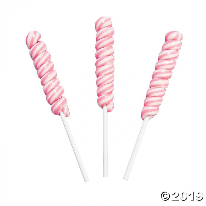 Pink Mini Twisty Lollipops (24 Piece(s))
