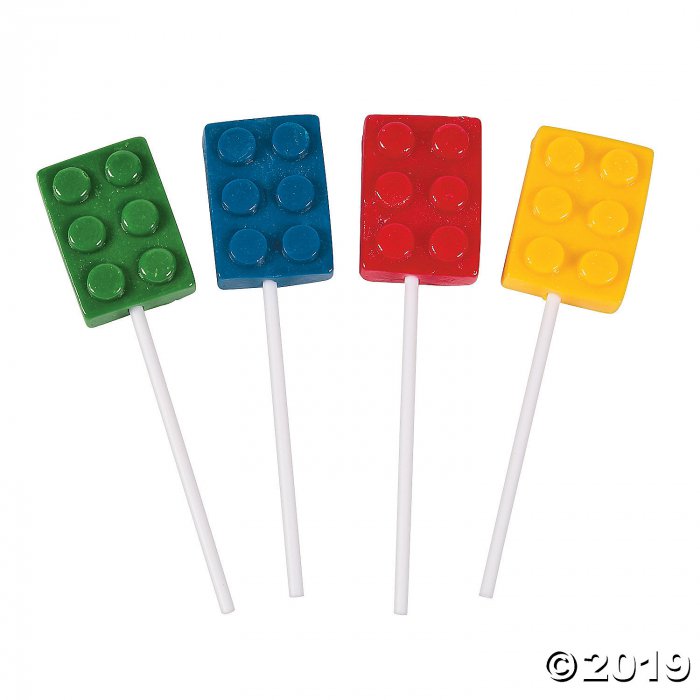 Color Brick Lollipops (Per Dozen)