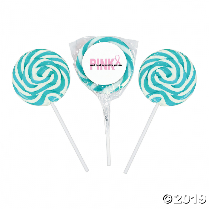 Aqua Blue Swirl Lollipops (24 Piece(s))