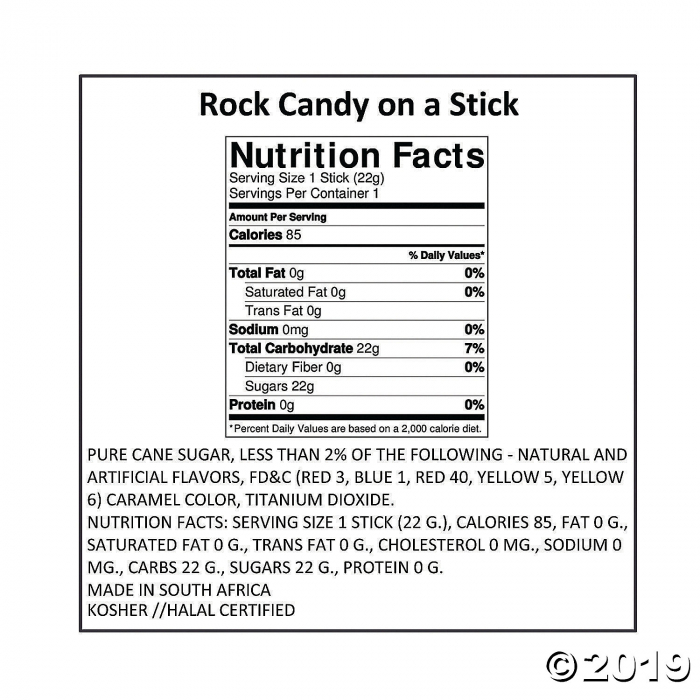 Crystal Rock Candy Lollipops (Per Dozen)