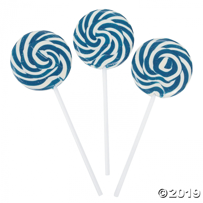 Blue Swirl Lollipops (24 Piece(s))