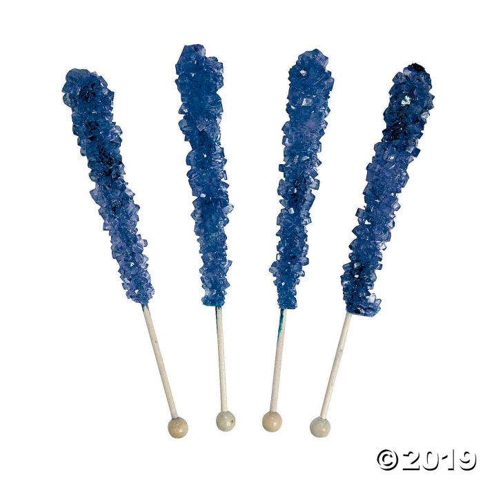 Navy Blue Rock Candy Lollipops (Per Dozen)