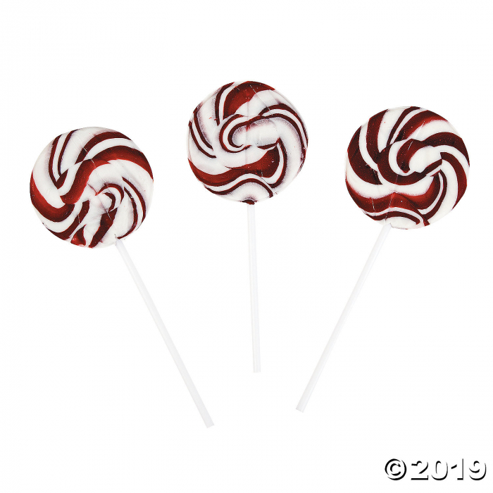 Burgundy Swirl Lollipops (24 Piece(s))