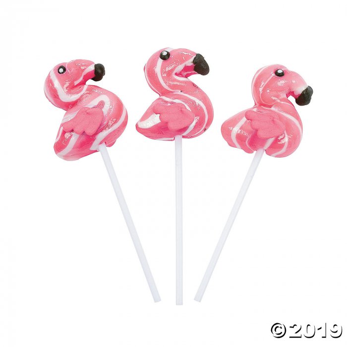 Flamingo Swirl Lollipops (Per Dozen)