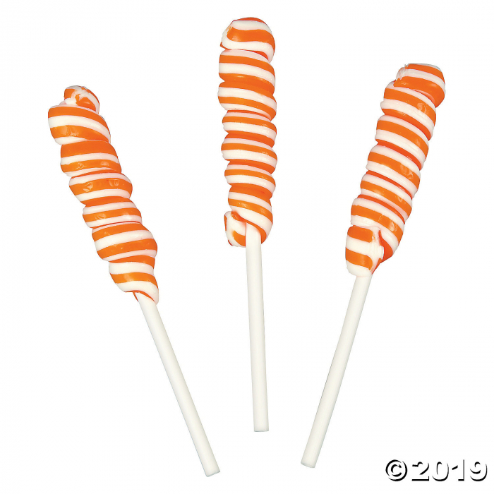 Orange Mini Twisty Lollipops (24 Piece(s))