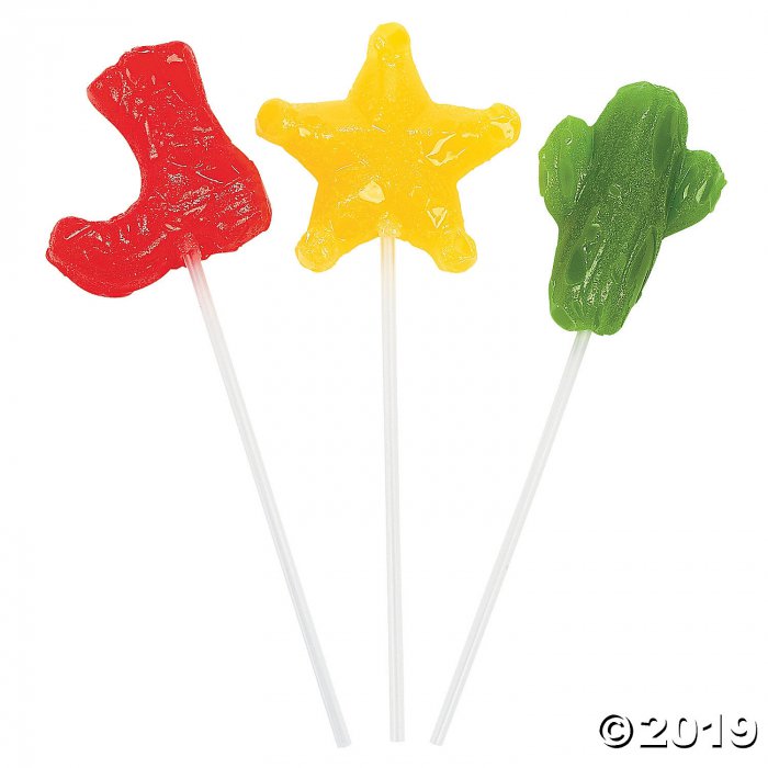 Bright Western Cowboy Lollipops (Per Dozen)