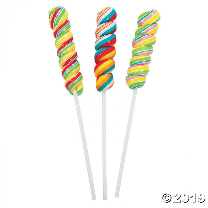 Assorted Fruit Flavors Twisty Lollipops (Per Dozen)