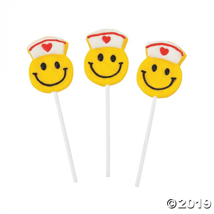 Smile Face Nurse Lollipops (Per Dozen)