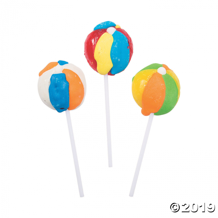 Beach Ball Lollipops (Per Dozen)