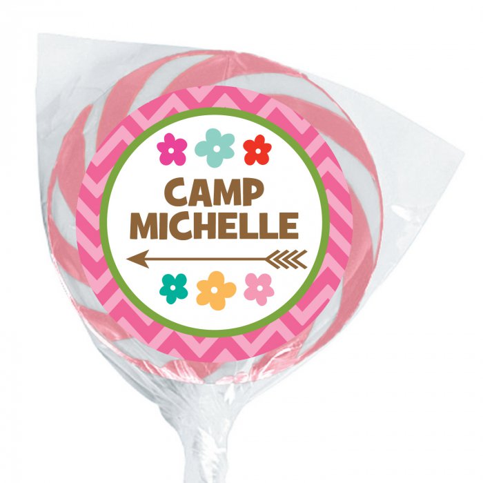 Personalized Camp Glam Swirl Lollipops (24 Piece(s))
