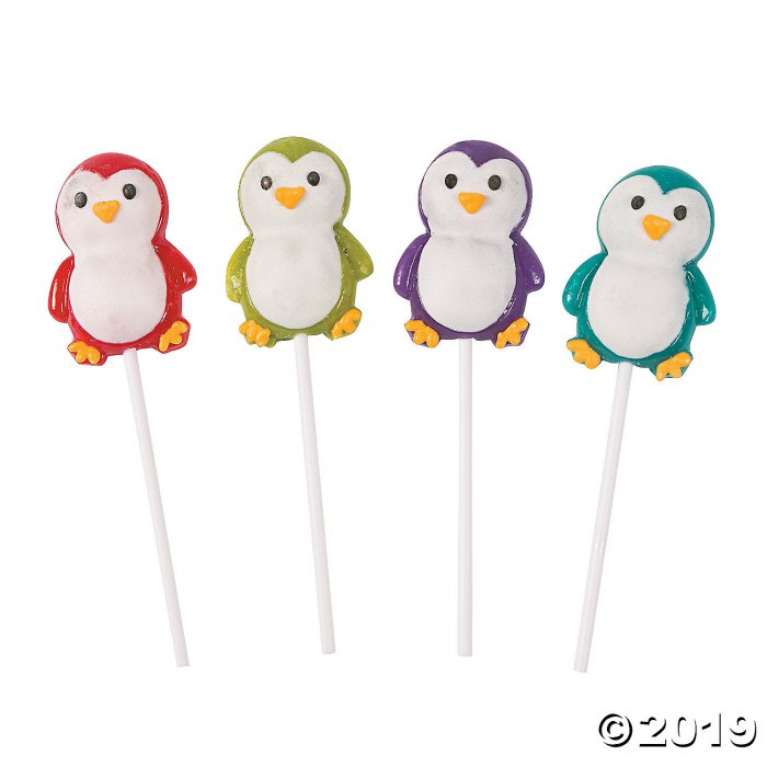 Holiday Brights Penguin Lollipops (Per Dozen)