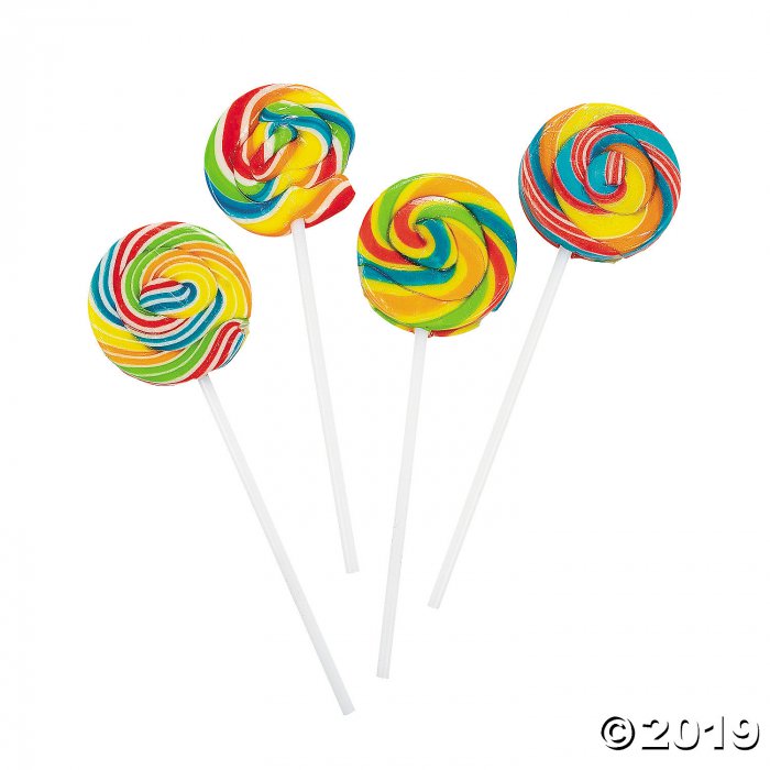 Rainbow Swirl Lollipops (Per Dozen)