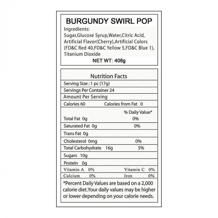Personalized Burgundy Graduation Swirl Lollipops (24 Piece(s))