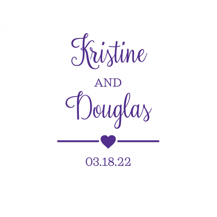 Purple Personalized Heart Swirl Lollipops (Per Dozen)