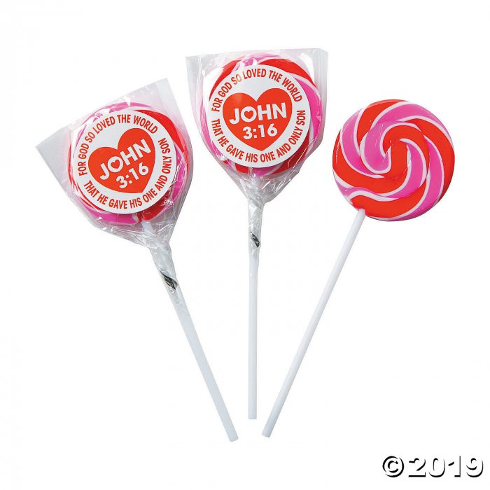 John 3:16 Lollipops (Per Dozen)