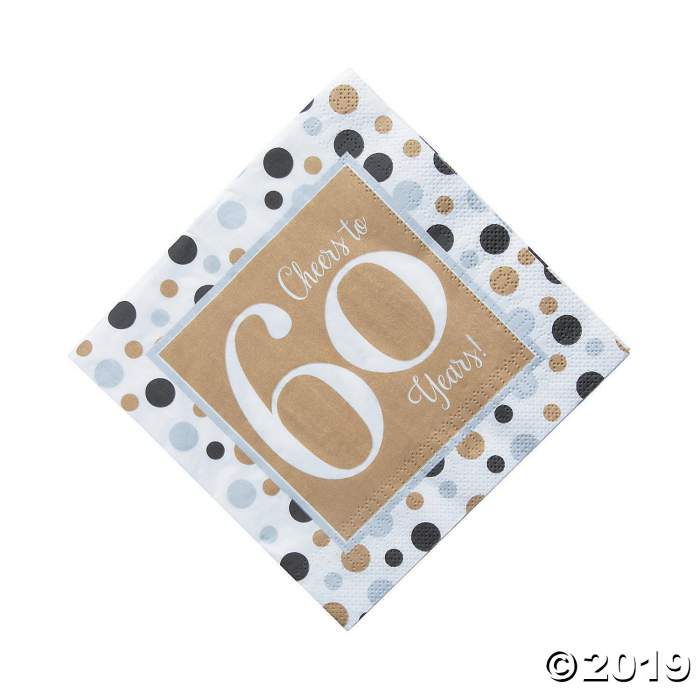 Cheers to 60 Years Luncheon Napkins (16 Piece(s))