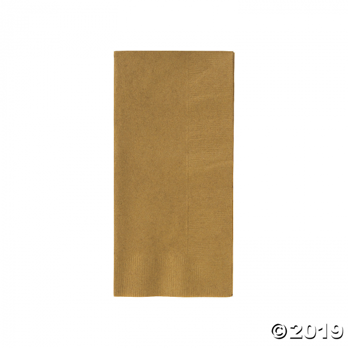 Metallic Gold Dinner Napkins (50 Piece(s)) Metallic Gold Dinner Napkins (50 Piece(s))