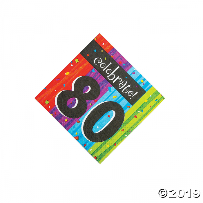 Milestone Celebration 80th Birthday Luncheon Napkins (16 Piece(s))