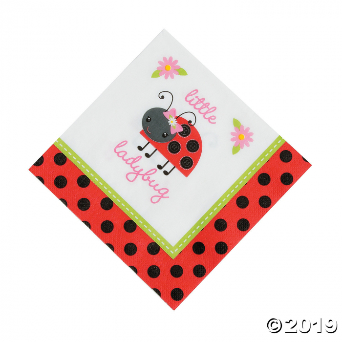 Little Ladybug Luncheon Napkins (16 Piece(s)) Little Ladybug Luncheon Napkins (16 Piece(s))