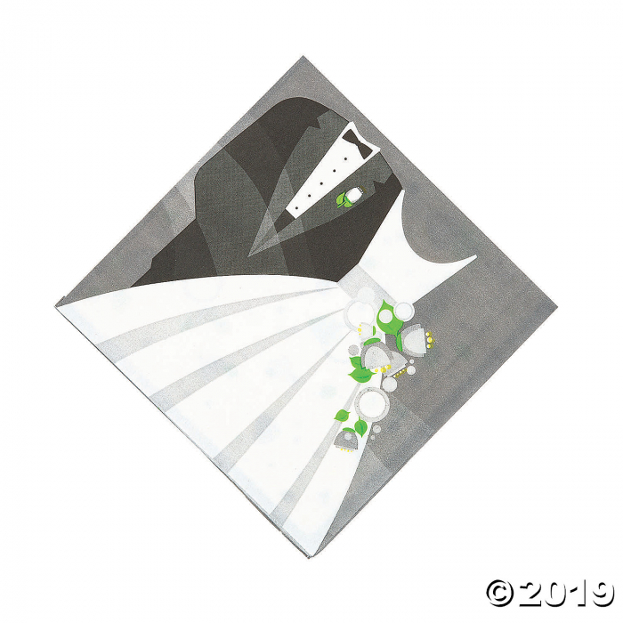 Silver Wedding Luncheon Napkins (16 Piece(s)) Silver Wedding Luncheon Napkins (16 Piece(s))