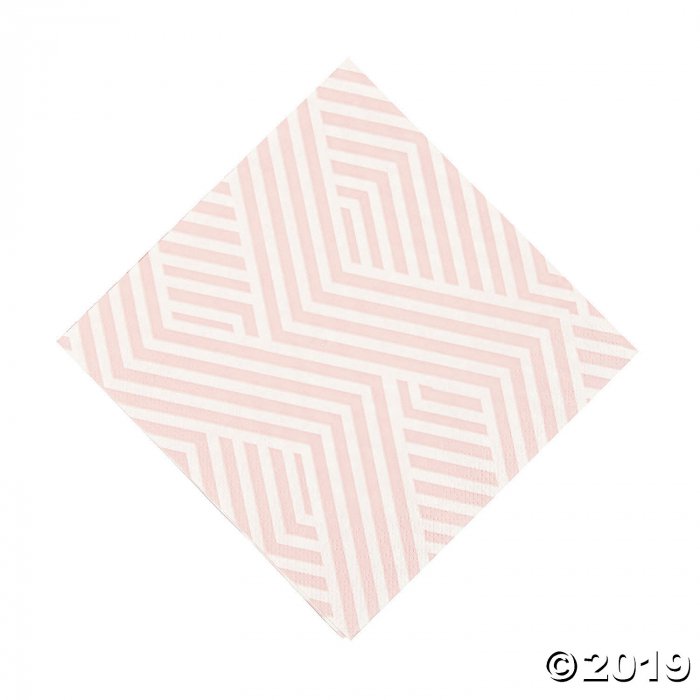 Pink Overlapping Chevrons Luncheon Napkins (16 Piece(s))