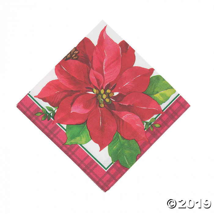 Christmas Poinsettia Luncheon Napkins (16 Piece(s))