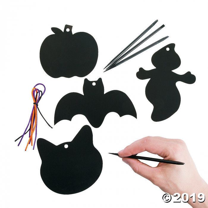Magic Color Scratch Halloween Shapes (Makes 24)