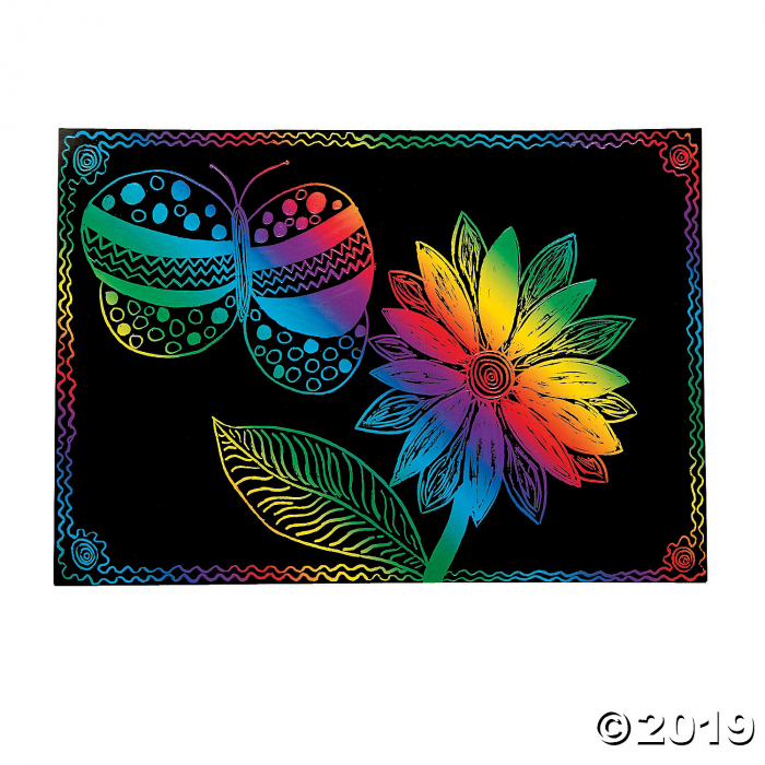 Medium Magic Color Scratch Sheets (Makes 12)