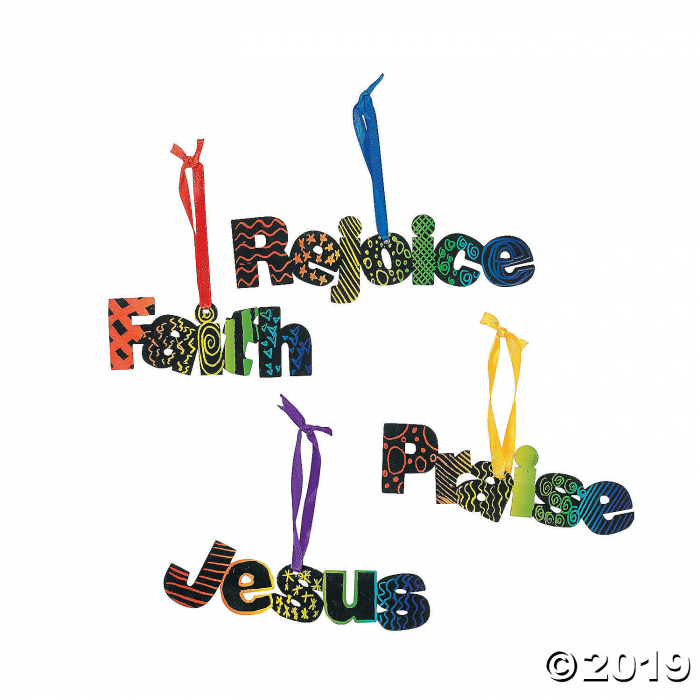 Magic Color Scratch Inspirational Ornaments (Makes 24)