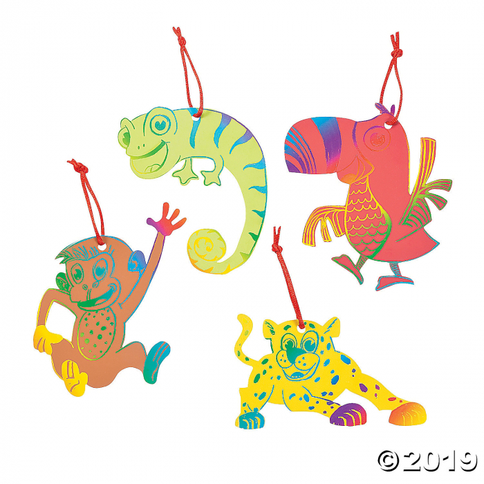 Magic Color Scratch Safari Ornaments (24 Piece(s))