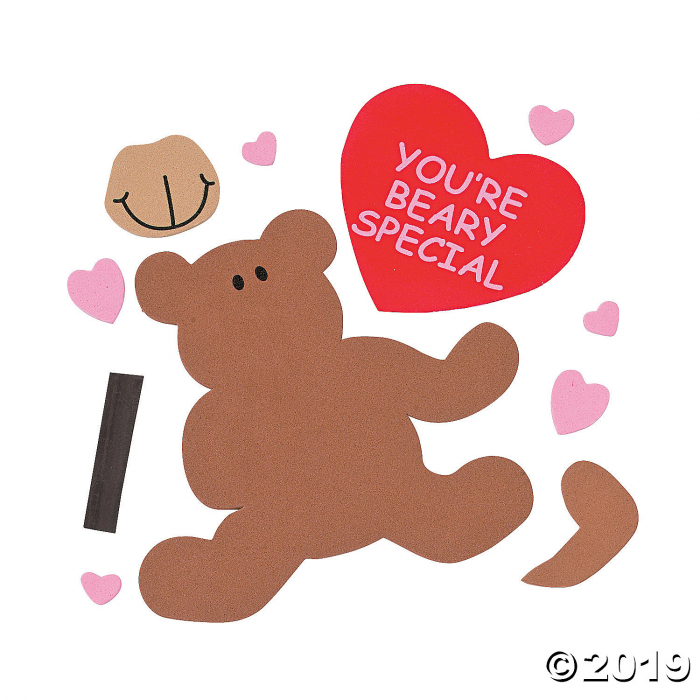 Beary Special Valentine Magnet Craft Kit (Makes 12)