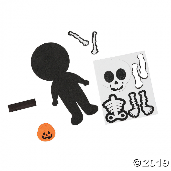 Halloween Skeleton Magnet Craft Kit (Makes 12)