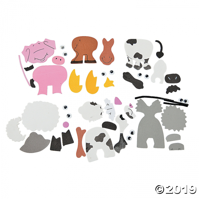 Farm Animal Magnet Craft Kit (Makes 12)