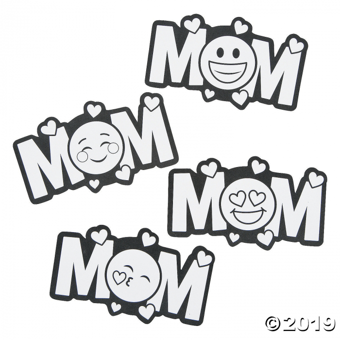 Color Your Own Emoji Mom Magnets (Makes 12)