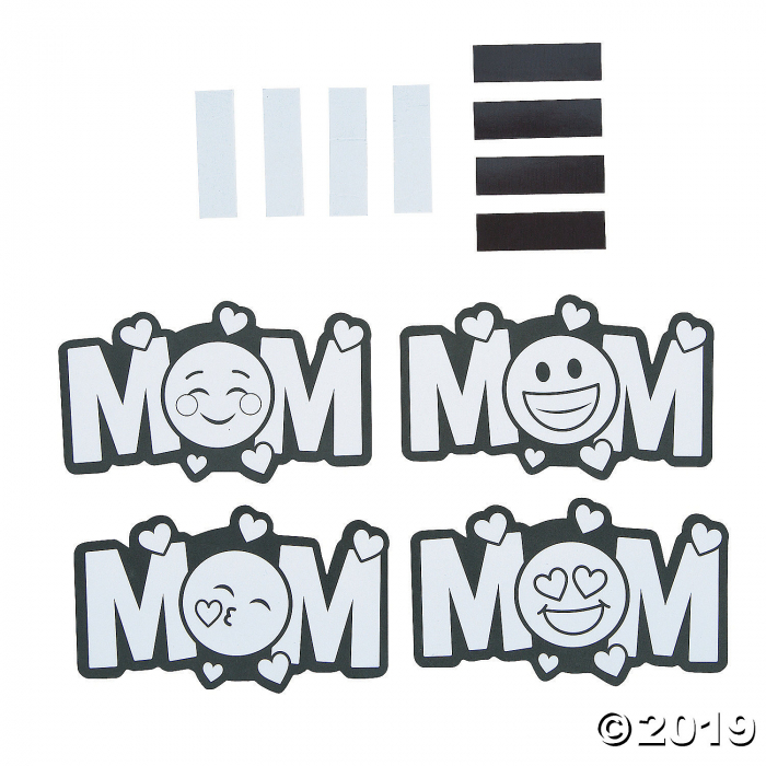 Color Your Own Emoji Mom Magnets (Makes 12)