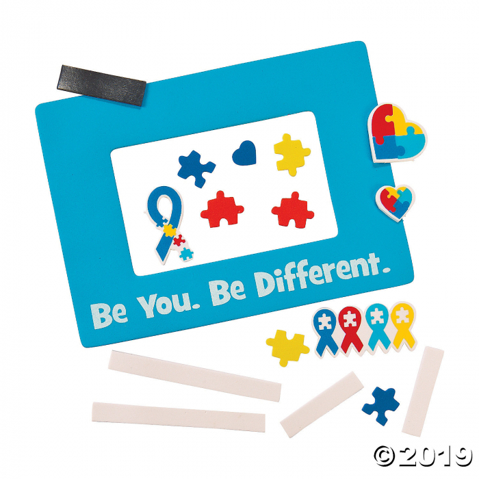 Autism Awareness Picture Frame Magnet Craft KIt (Makes 12 ...