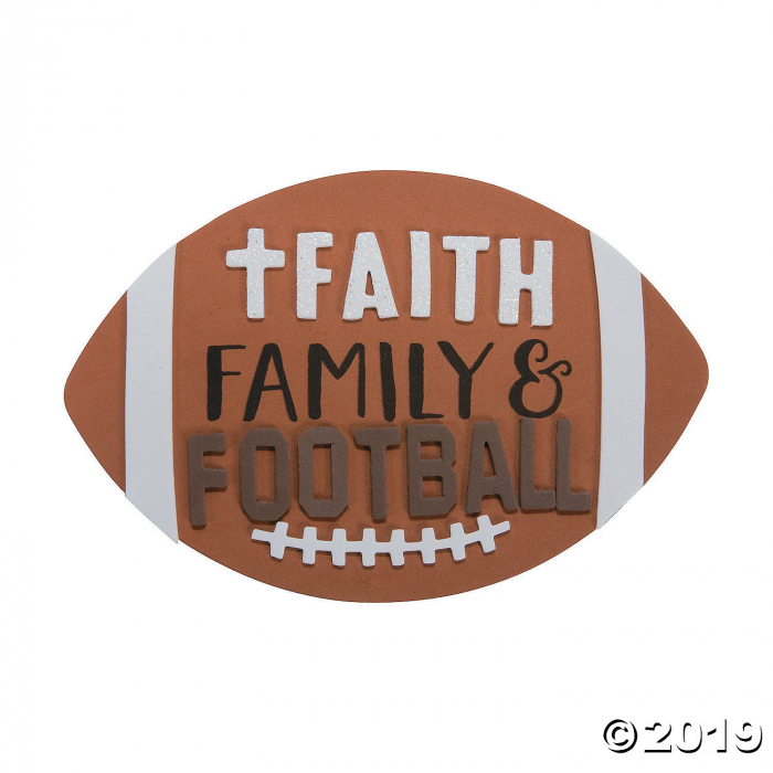 Faith Football Magnet Craft Kit (Makes 12)
