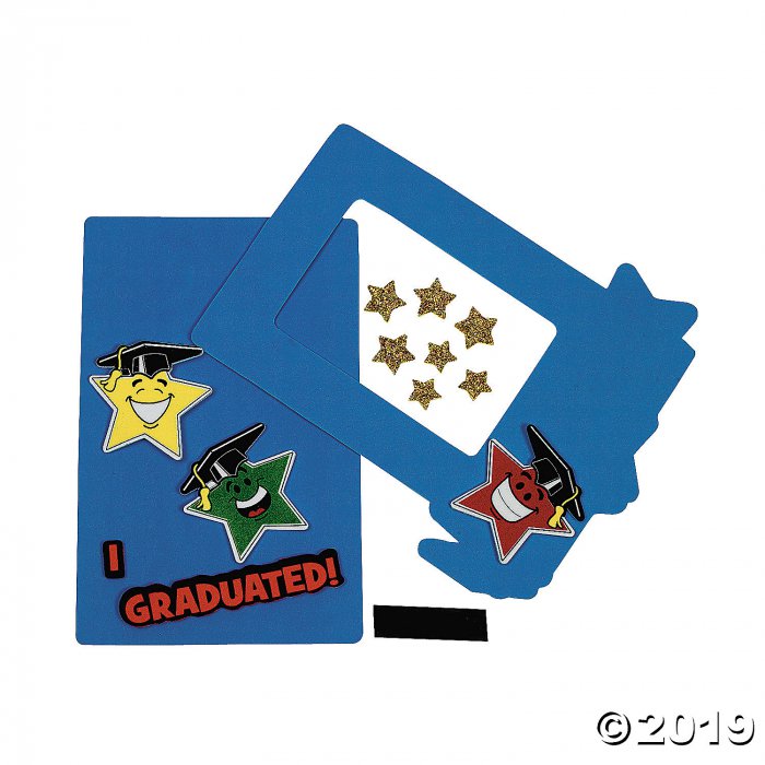 Elementary Graduation Star Picture Frame Magnet Craft Kit (Makes 12)