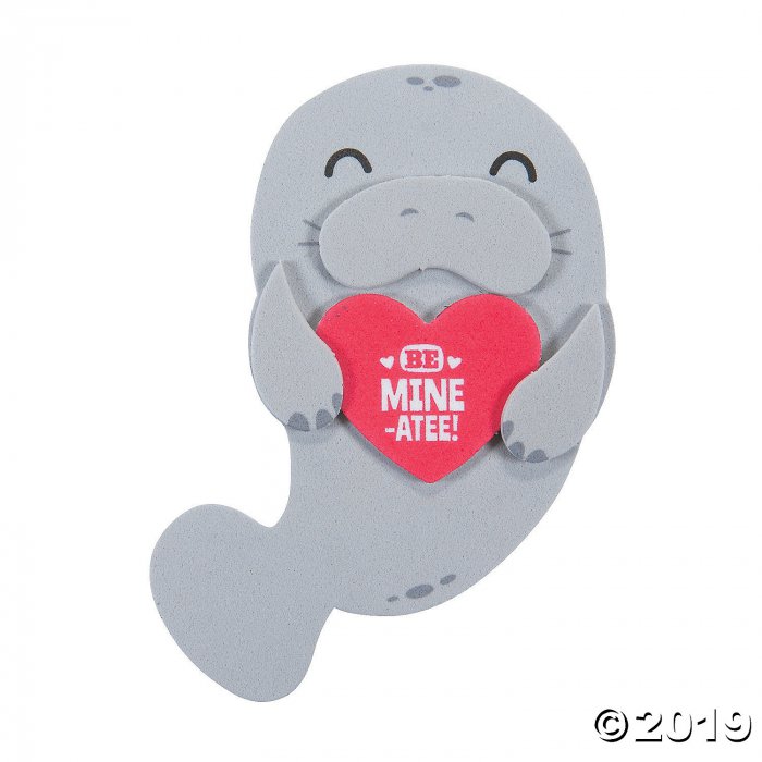 Valentine's Day Manatee Magnet Craft Kit (Per Dozen)